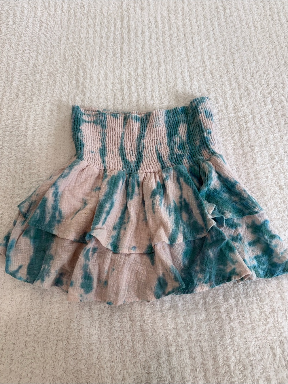 Garage Tiered Tie-Dye Mini Skort